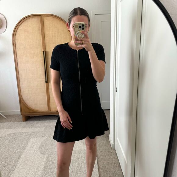 The Kooples Black Zip Front Mini Dress - Picture 13 of 13